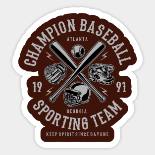 Baseball Champion Sticker